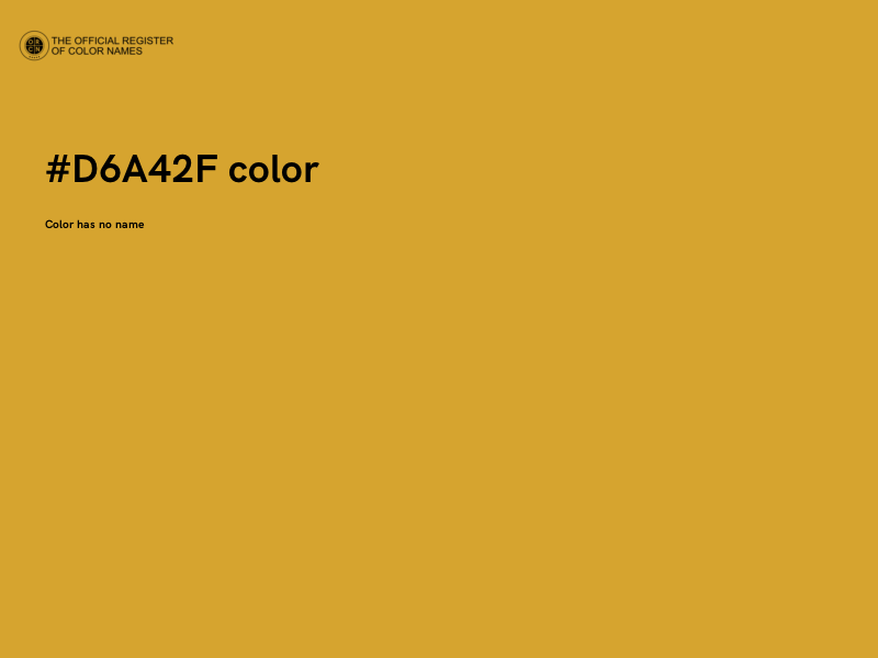 #D6A42F color image