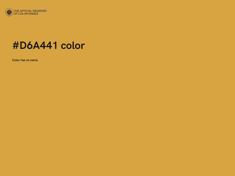 #D6A441 color image