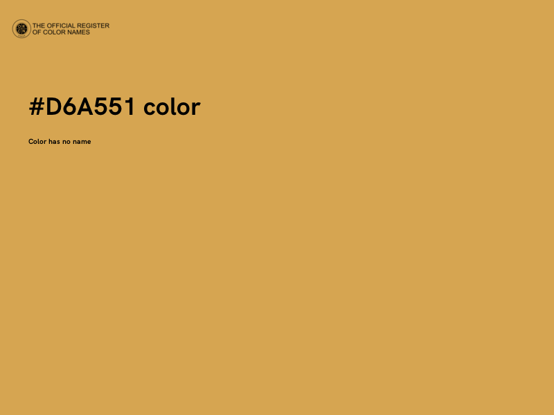 #D6A551 color image