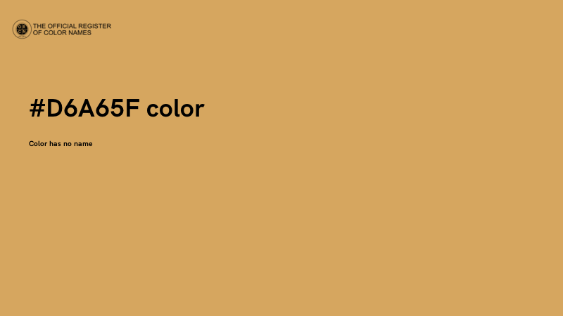 #D6A65F color image