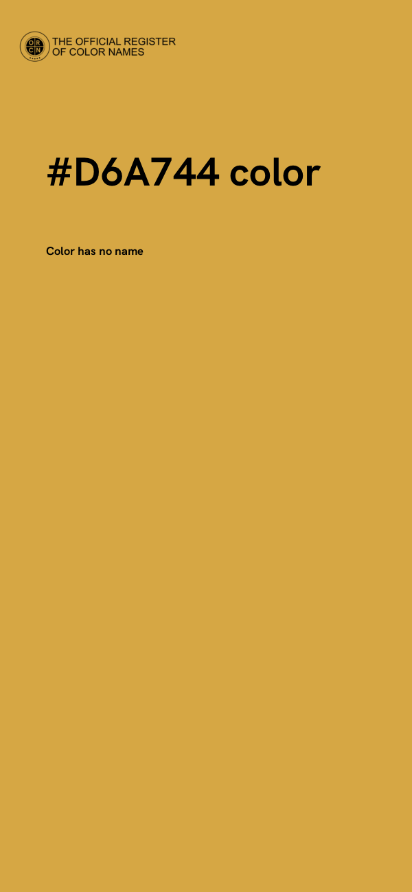 #D6A744 color image