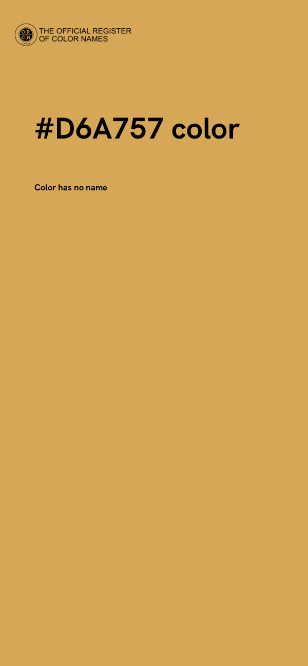 #D6A757 color image