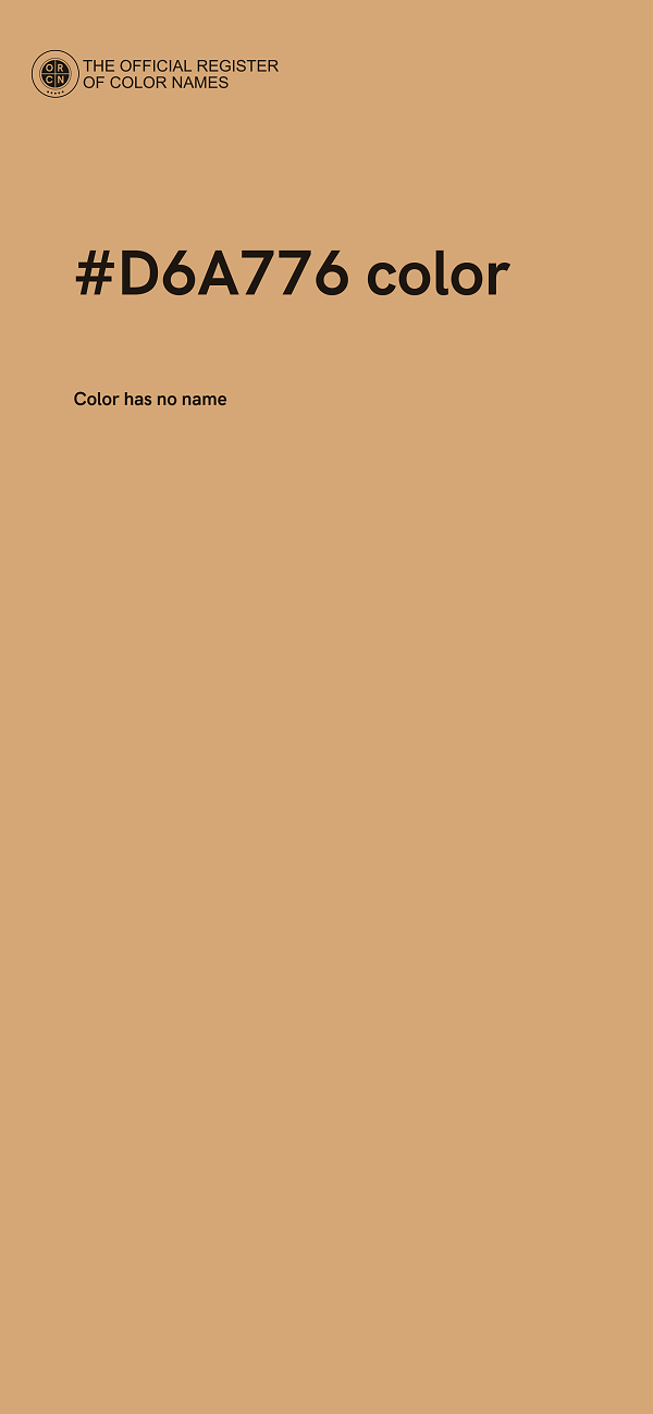 #D6A776 color image