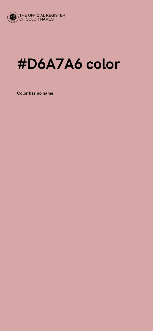 #D6A7A6 color image