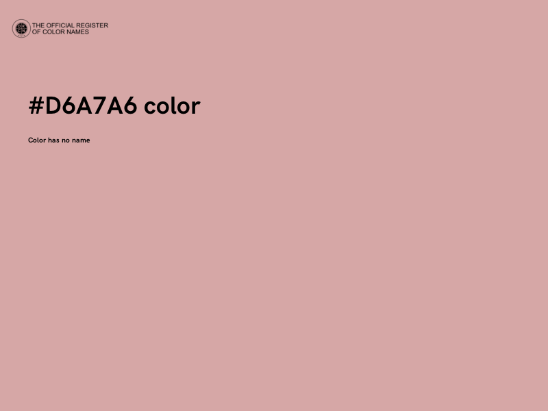 #D6A7A6 color image