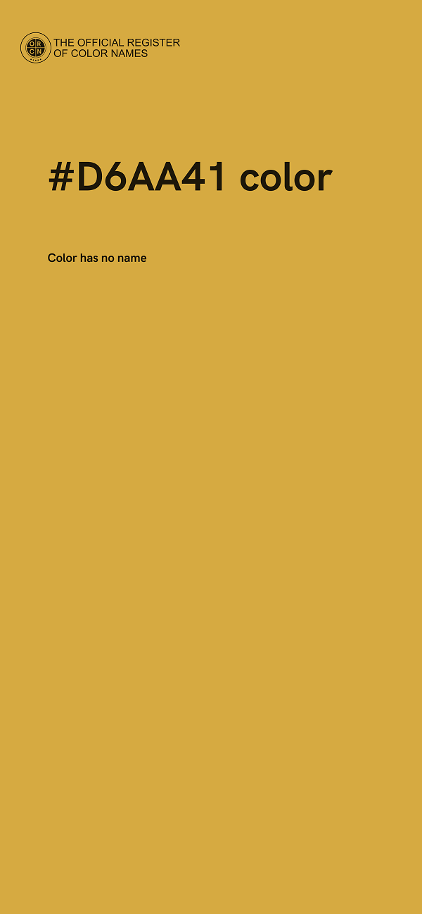 #D6AA41 color image