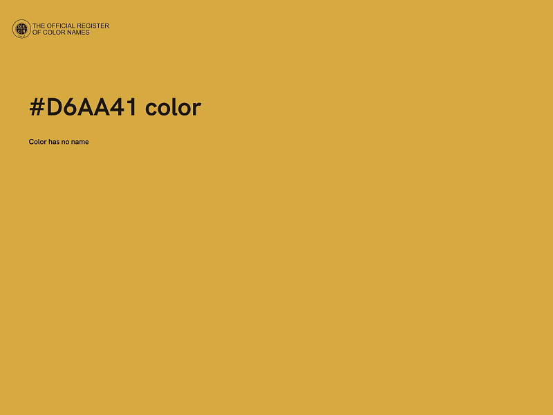 #D6AA41 color image