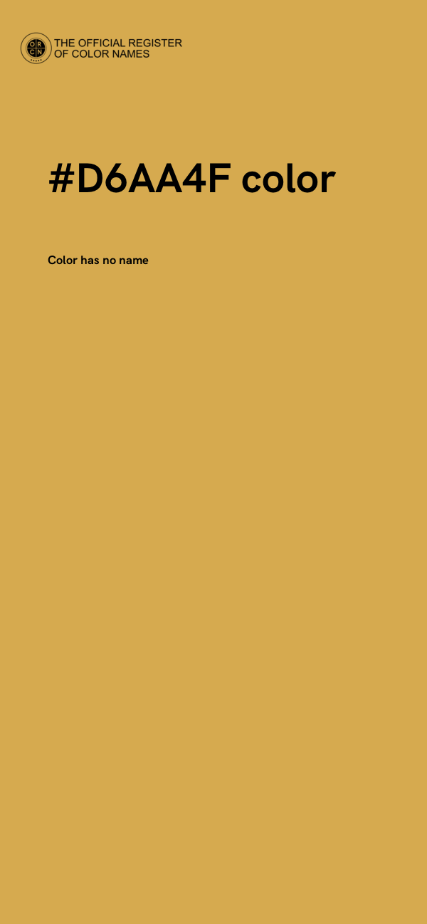 #D6AA4F color image