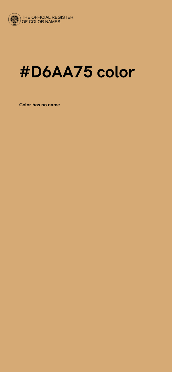 #D6AA75 color image