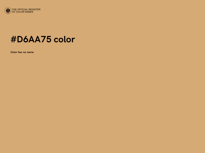 #D6AA75 color image
