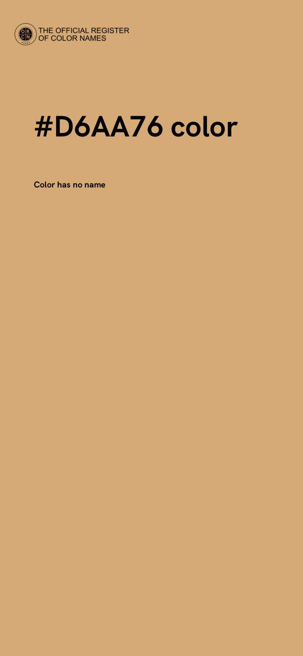 #D6AA76 color image