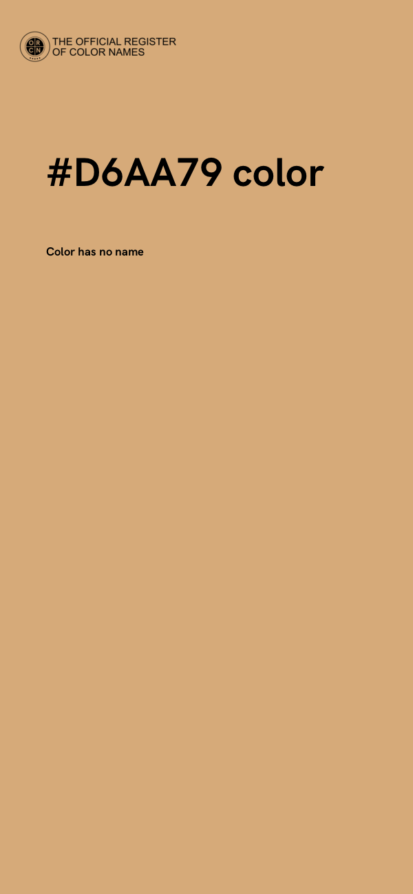 #D6AA79 color image
