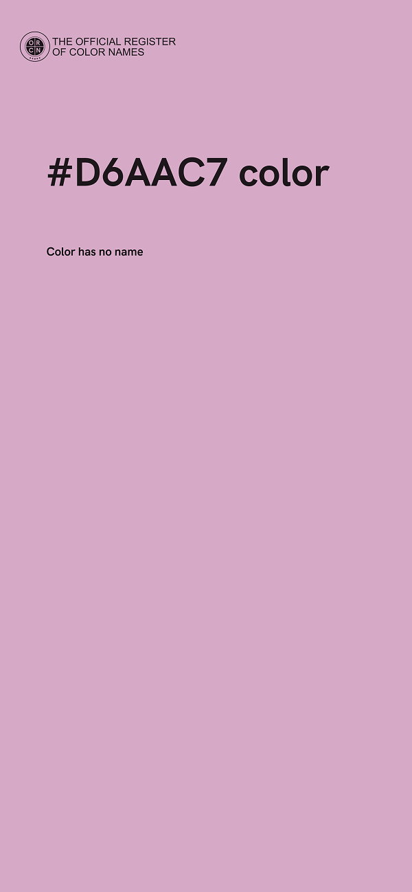 #D6AAC7 color image