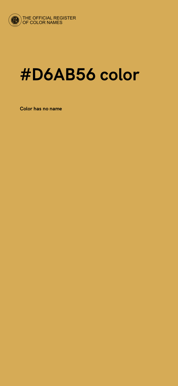 #D6AB56 color image