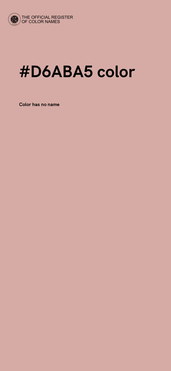 #D6ABA5 color image