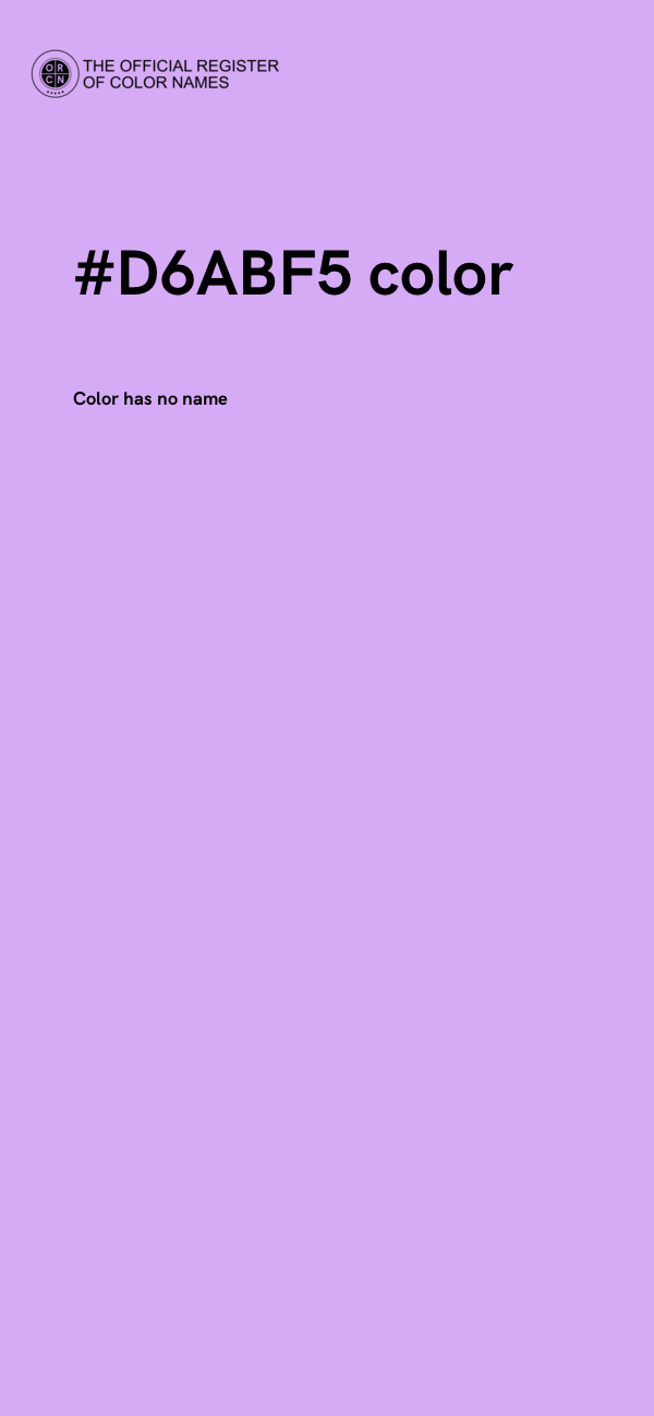 #D6ABF5 color image