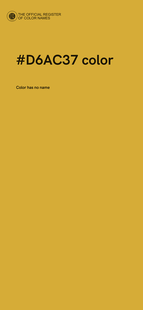 #D6AC37 color image