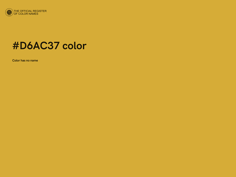 #D6AC37 color image