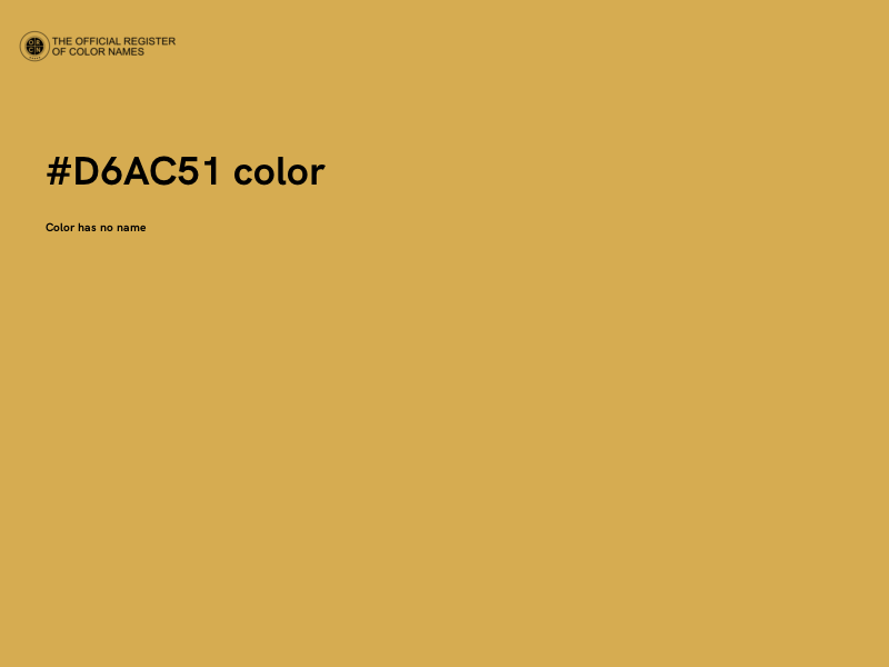 #D6AC51 color image