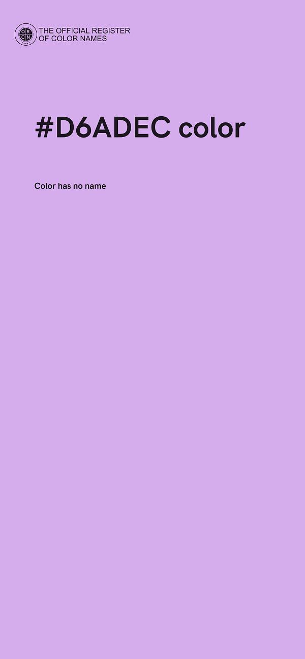 #D6ADEC color image