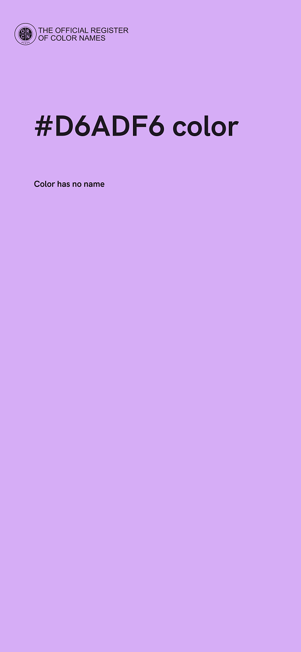 #D6ADF6 color image
