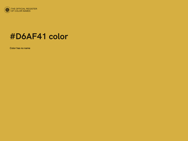 #D6AF41 color image