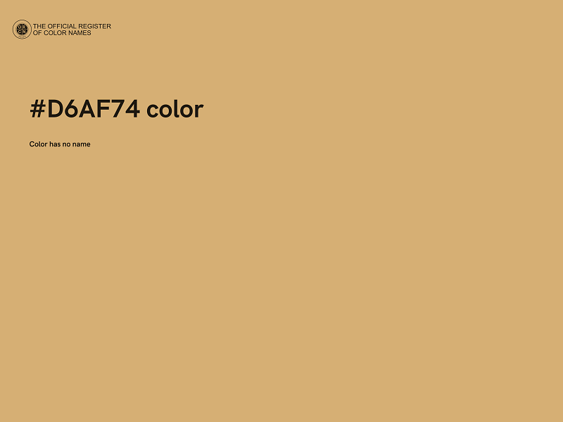 #D6AF74 color image