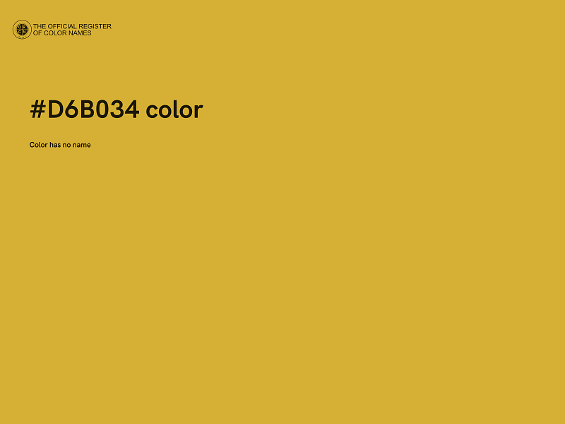 #D6B034 color image