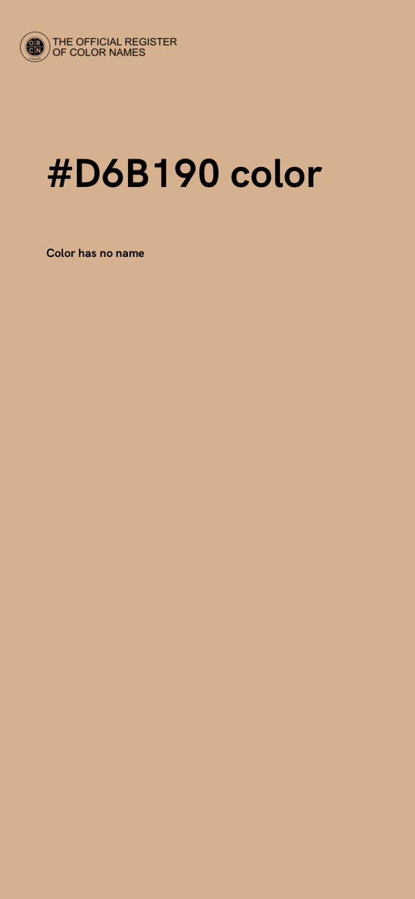 #D6B190 color image