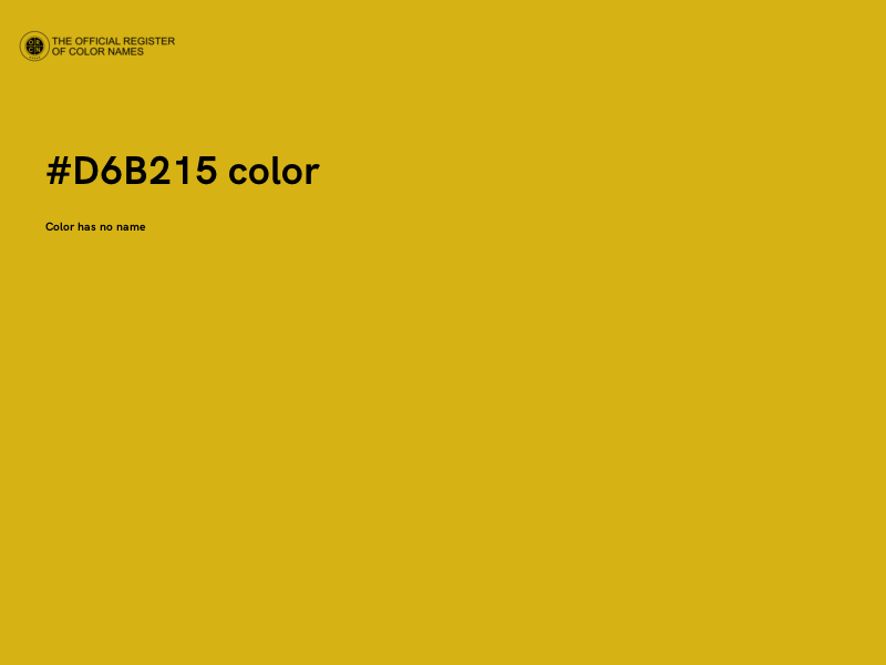 #D6B215 color image