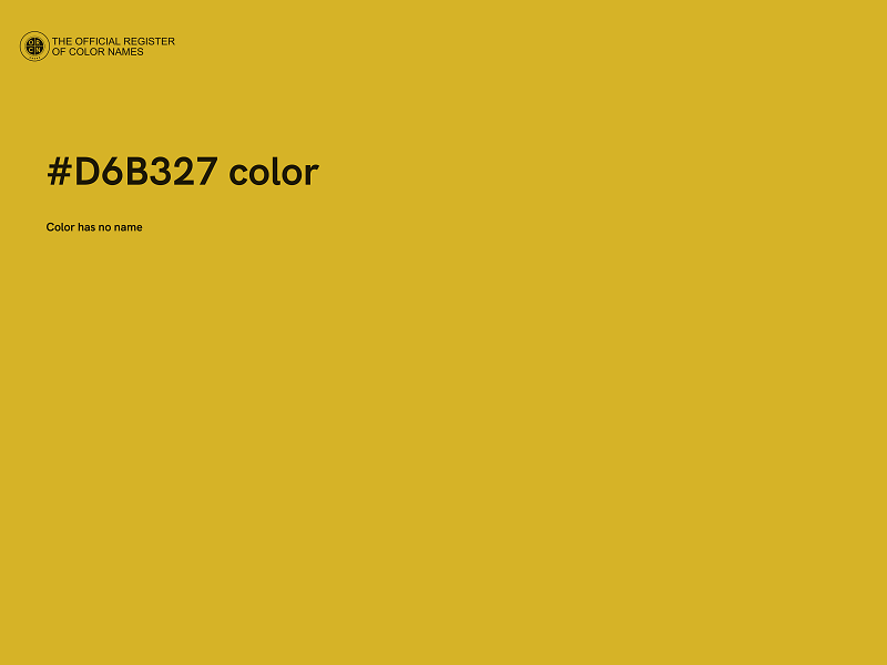 #D6B327 color image