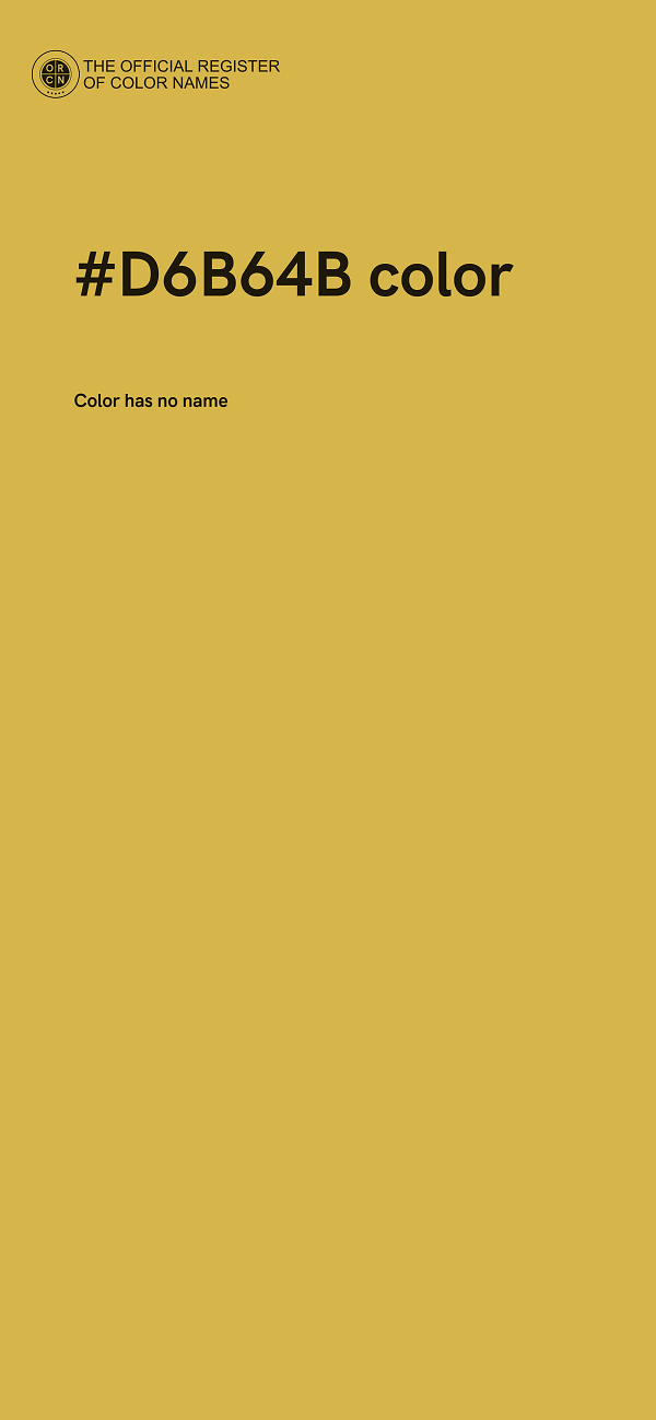 #D6B64B color image