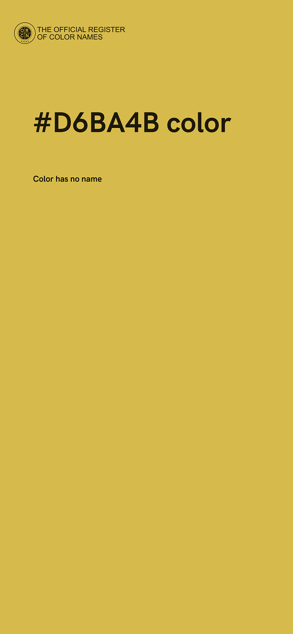#D6BA4B color image