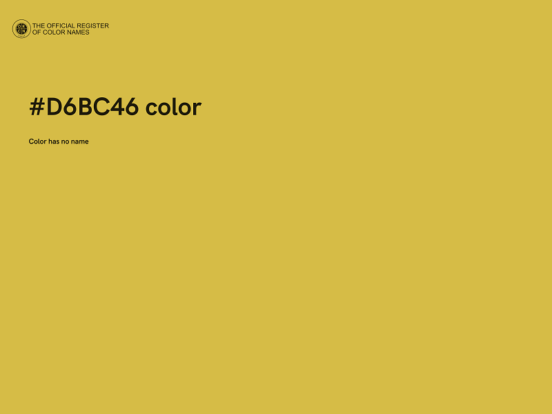 #D6BC46 color image