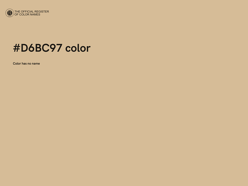 #D6BC97 color image