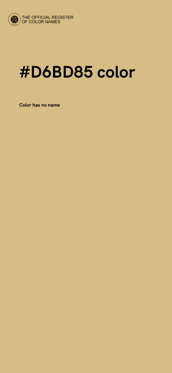 #D6BD85 color image