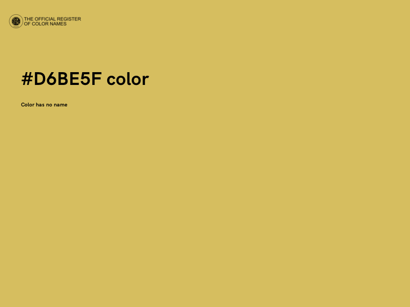 #D6BE5F color image