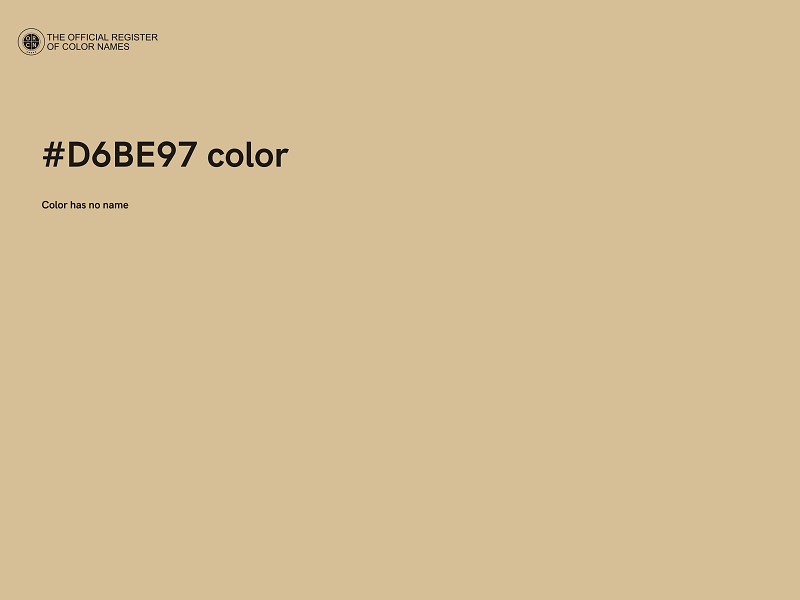 #D6BE97 color image