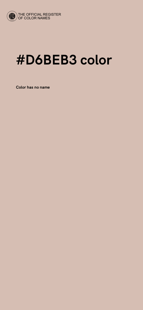 #D6BEB3 color image