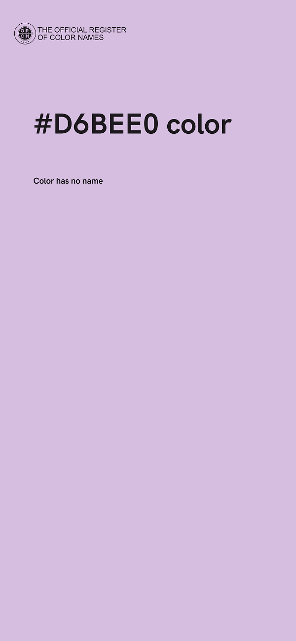 #D6BEE0 color image