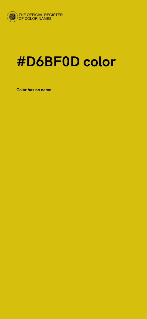 #D6BF0D color image