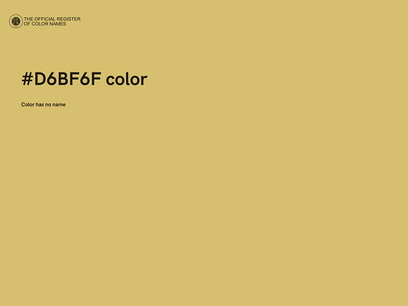 #D6BF6F color image