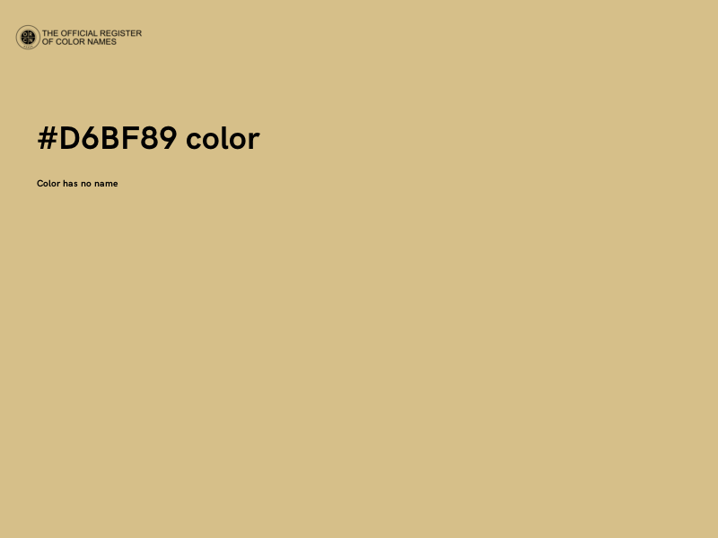 #D6BF89 color image
