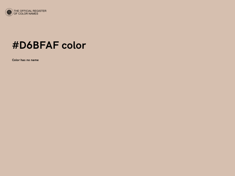 #D6BFAF color image