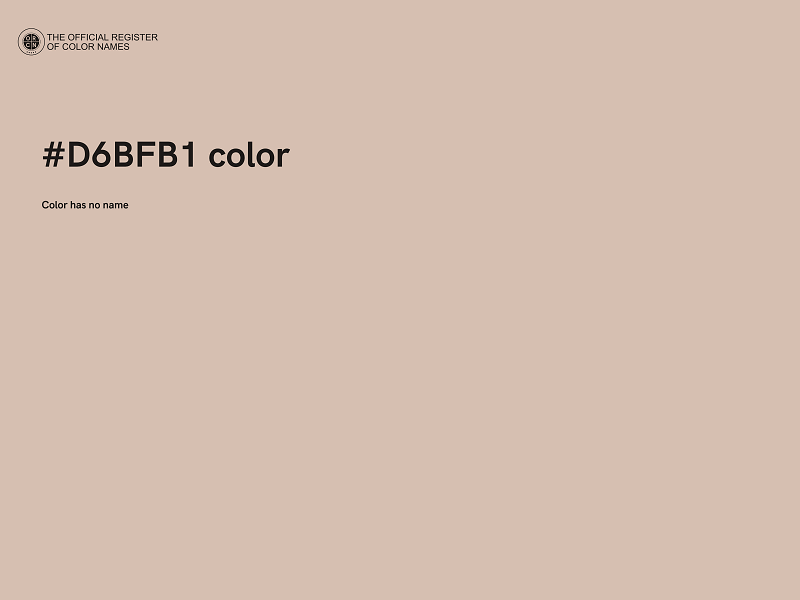 #D6BFB1 color image