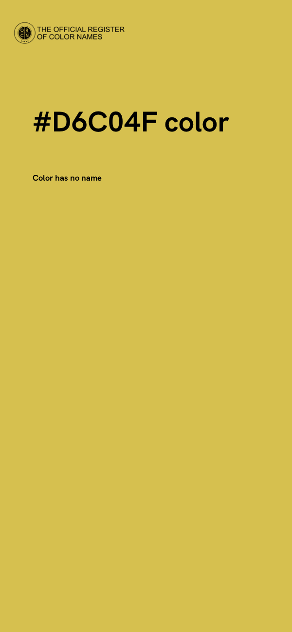 #D6C04F color image