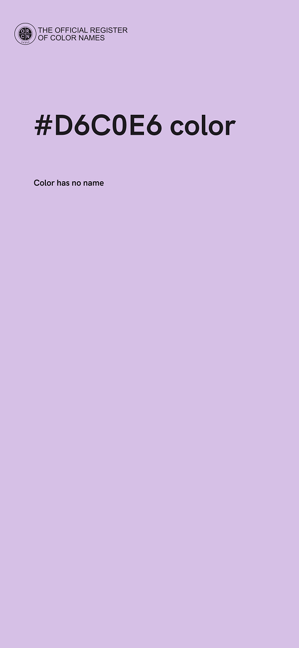 #D6C0E6 color image