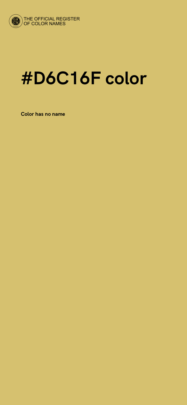 #D6C16F color image