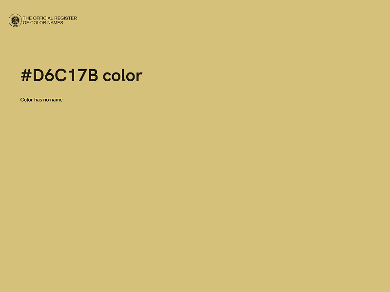 #D6C17B color image