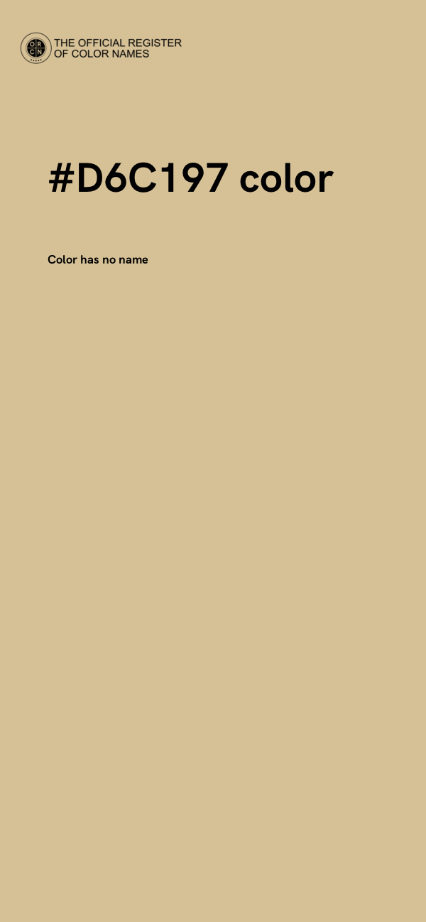 #D6C197 color image